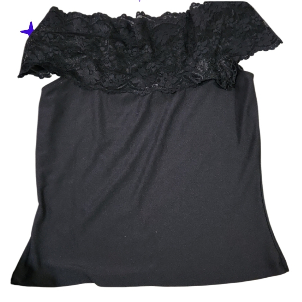 Vintage U.S.A Made Jrs Lg Lace Dress Top